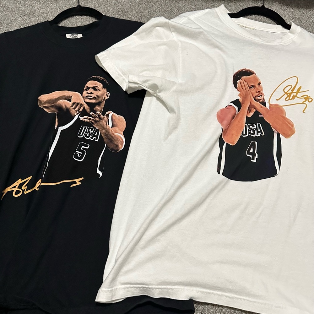 Olympics USA Graphic Men's T-Shirts - Black and White ANTMAN STEPH